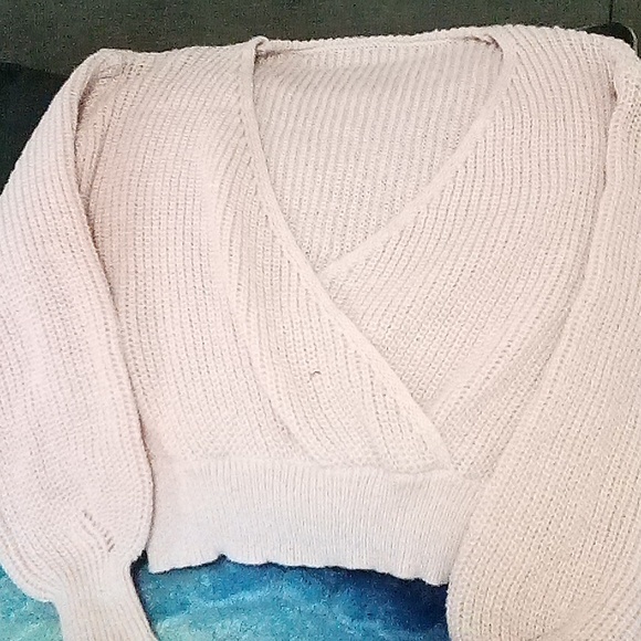 SHEIN Sweaters - Pink Neck drop Sweater